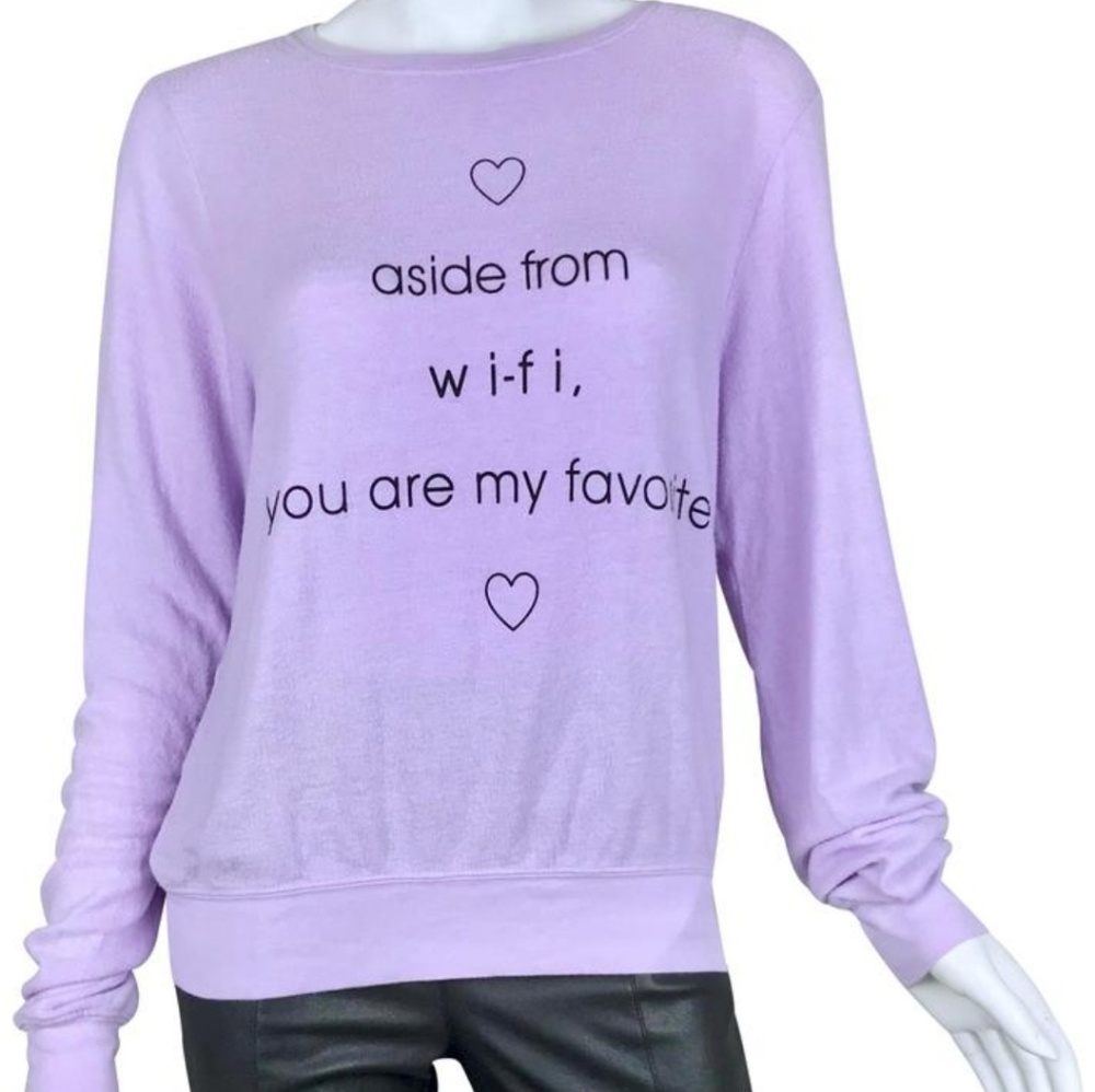WILDFOX wifi purple sweater M